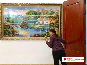 Tranh đá quý ngôi nhà hạnh phúc