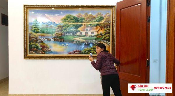 Tranh đá quý ngôi nhà hạnh phúc