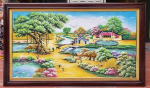 Tranh đá quý đồng quê