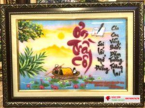 Tranh đá quý chữ