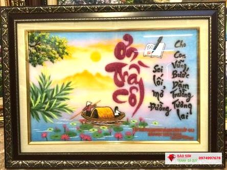 Tranh đá quý chữ