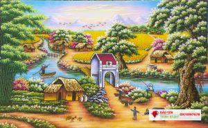 Tranh đá quý đồng quê