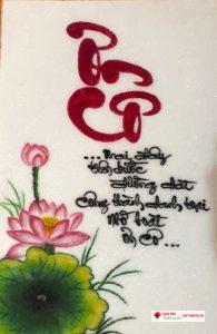 Tranh đá quý chữ
