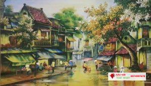 Tranh đá quý phố cổ