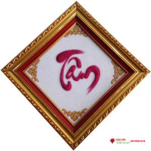 Tranh đá quý chữ