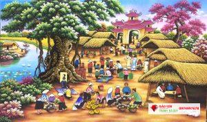 Tranh đá quý chợ quê