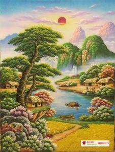 Tranh đá quý khổ dọc
