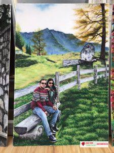 Tranh đá quý chân dung ảnh thật