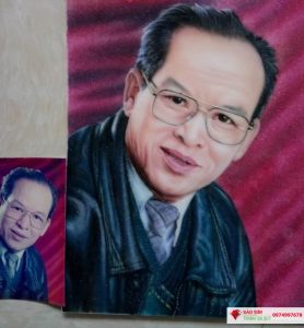 Tranh đá quý chân dung ảnh thật13