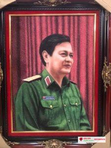 Tranh đá quý chân dung ảnh thật