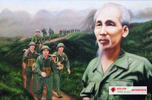 Tranh đá quý bác hồ