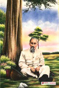 Tranh đá quý bác hồ