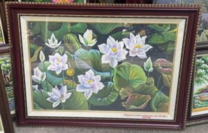 Tranh đá quý hoa sen