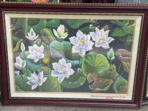 Tranh đá quý hoa sen