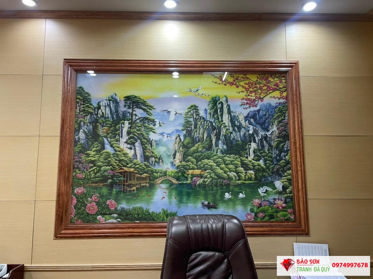 Tranh đá quý sơn thủy hữu tình