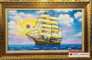 Tranh đá quý thuận buồm xuôi gió đẹp nhất