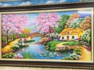 Tranh đá quý ngôi nhà hạnh phúc
