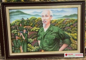 tranh đá quý bác hồ