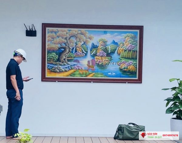 Tranh đá quý cây sồi vàng - Ảnh 2