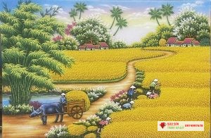 Tranh đá quý đồng quê mùa  bội thu 225
