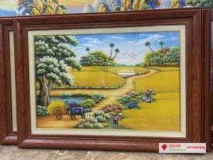 Tranh đá quý mùa bội thu