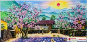 Tranh đá quý phong cảnh tây bắc