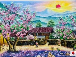 Tranh đá quý phong cảnh tây bắc