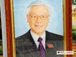 Tranh đá quý chân dung Bác Trọng