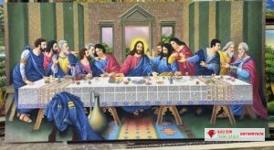 Tranh đá quý bữa tiệc ly_12 vị thánh đồ