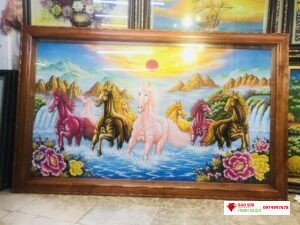 Tranh đá quý mã đáo thành công