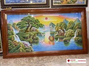 Tranh đá quý thuận buồm xuôi gió