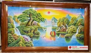 Tranh đá quý thuận buồm xuôi gió