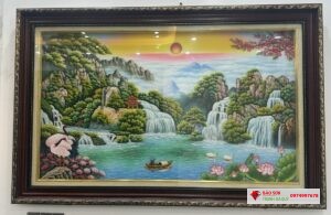 Tranh đá quý sơn thủy hữu tình