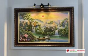 Tranh đá quý sơn thủy hữu tình