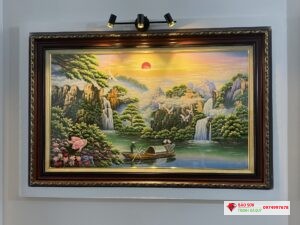 Tranh đá quý sơn thủy hữu tình
