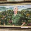 Tranh đá quý bác hồ hành quân