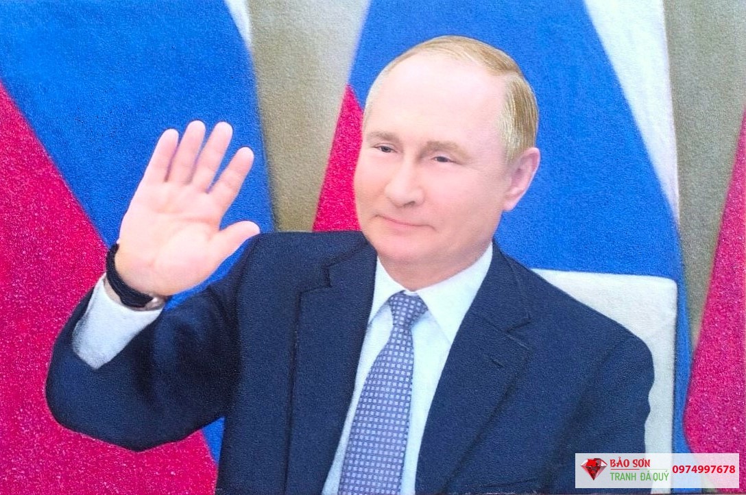 Tranh đá quý chân dung tổng tống Nga Putin