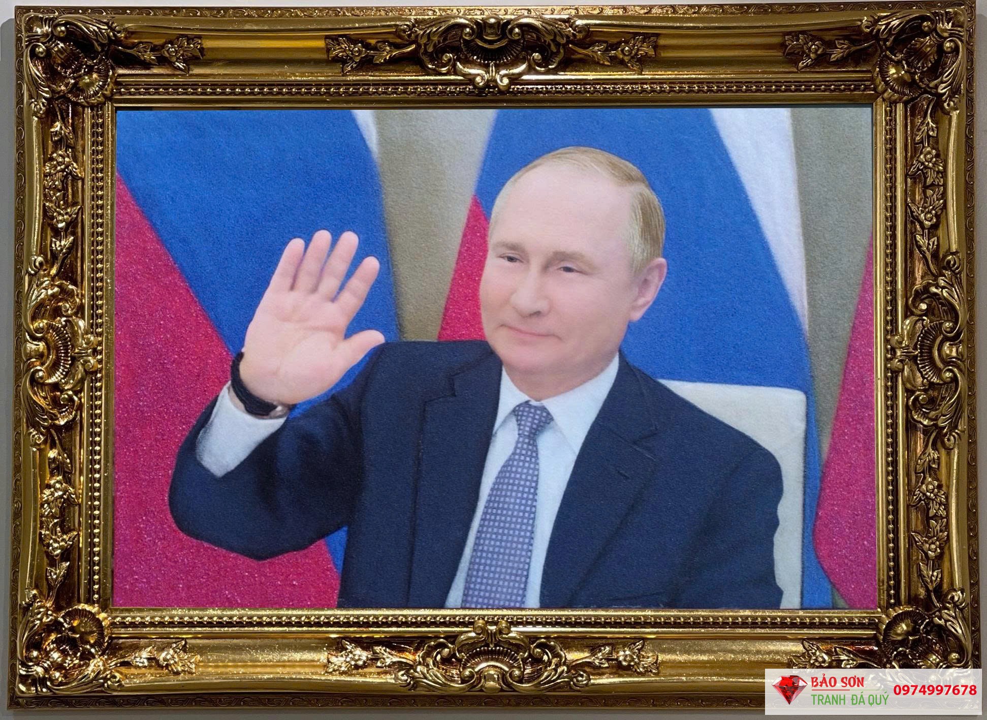 Tranh đá quý tổng thống Nga Putin