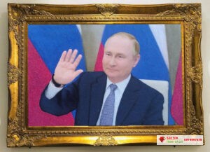 Tranh đá quý chân dung tổng thống Nga Putin