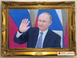 Tranh đá quý chân dung tổng thống Nga Putin