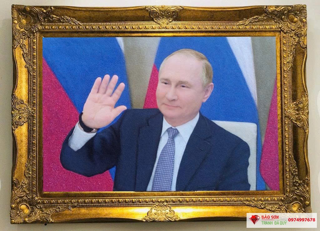 Tranh đá quý chân dung tổng thống Nga Putin