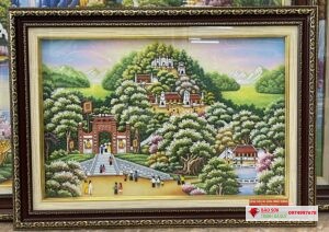 Tranh đá quý đền hùng Phú Thọ