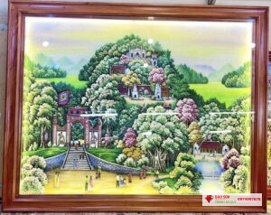 Tranh đá quý đền hùng Phú Thọ