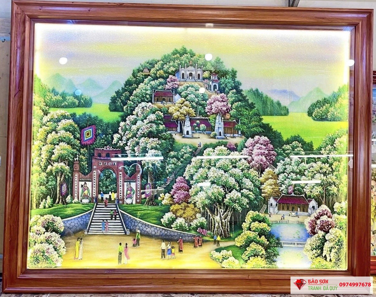 Tranh đá quý đền hùng Phú Thọ